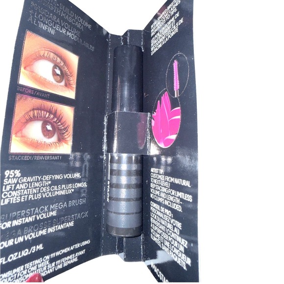 MAC Cosmetics MACStack Mascara FIX+ Setting Spray Lipstick Sampler Trio New - Picture 2 of 4